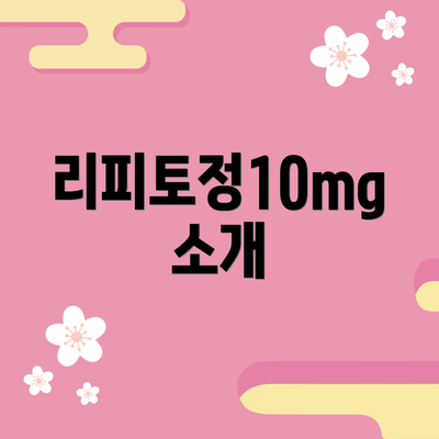 리피토정10mg 소개