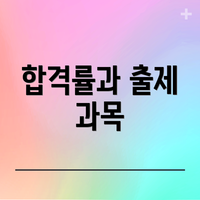 합격률과 출제 과목