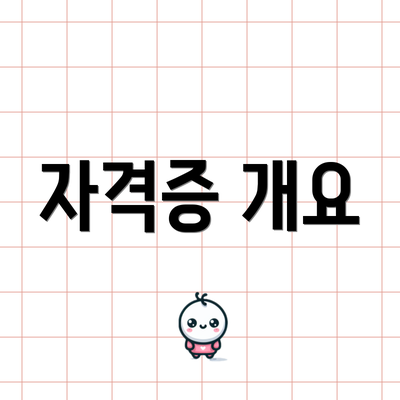 자격증 개요