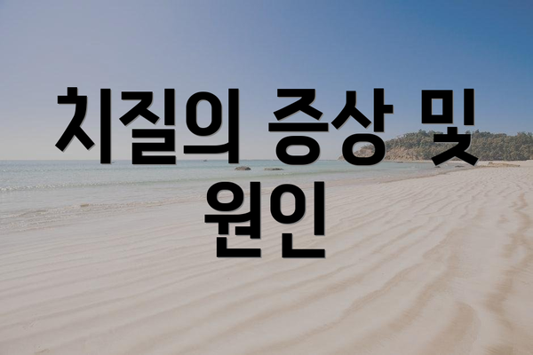 치질의 증상 및 원인