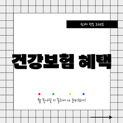 건강보험 혜택