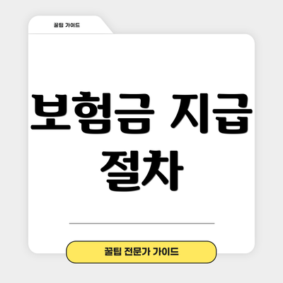 보험금 지급 절차