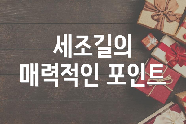 세조길의 매력적인 포인트