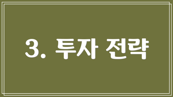 3. 투자 전략