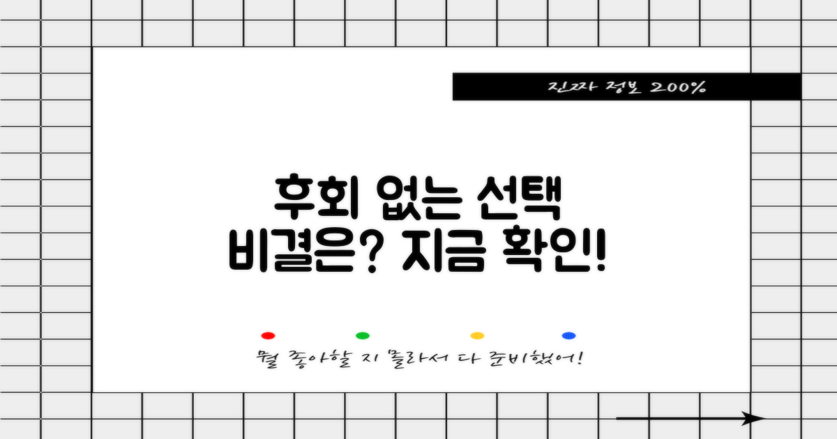 후회 없는 선택, 비결은 무엇?